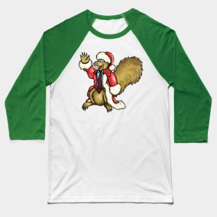 Christmas Squirrel on vacation Baseball T-Shirt